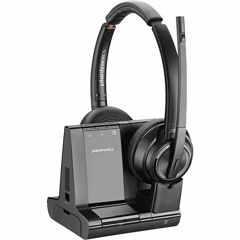Poly Savi 8220 Office Stereo DECT 1920-1930 MHz Headset TAA - Microsoft Teams Certification - Stereo - Wireless - DECT