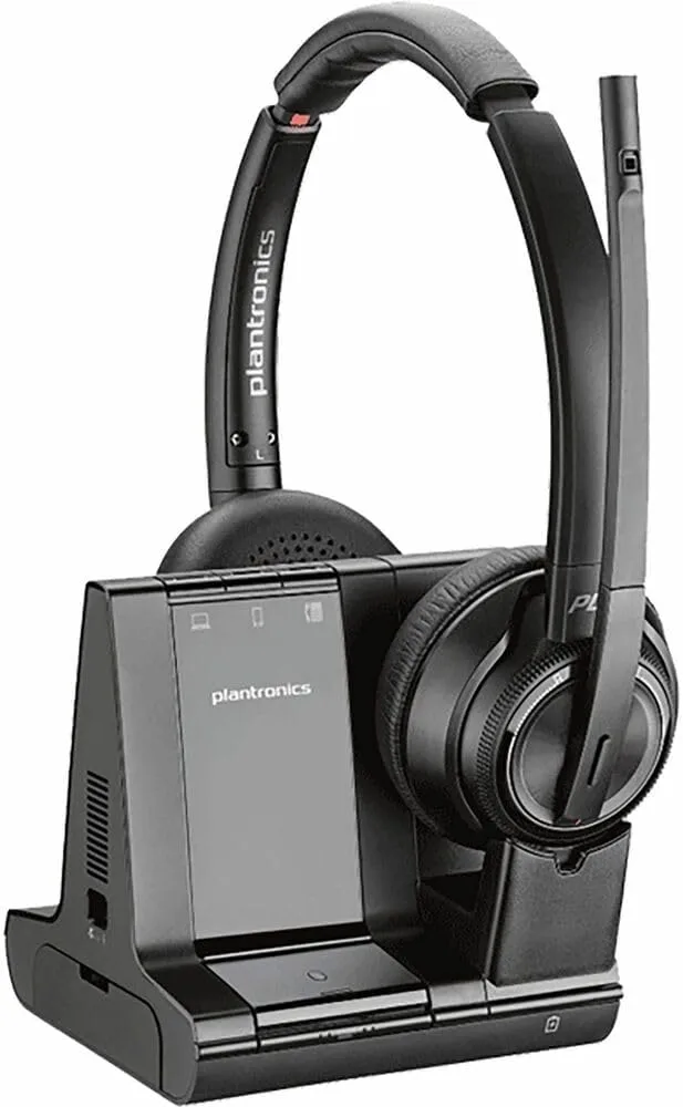 Poly Savi 8220 Office Stereo DECT 1920-1930 MHz Headset TAA - Microsoft Teams Certification - Stereo - Wireless - DECT