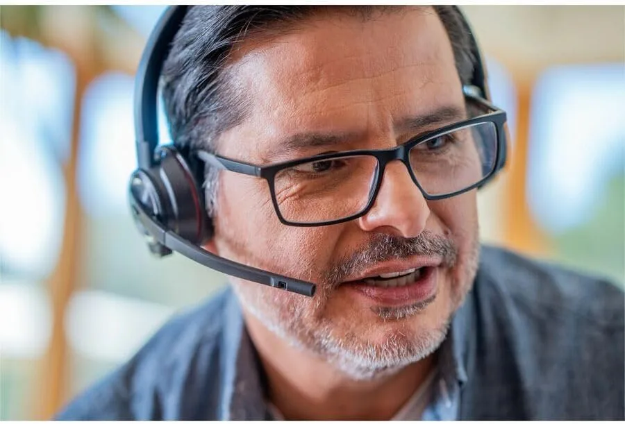 Poly Savi 8220 Office Stereo DECT 1920-1930 MHz Headset TAA - Microsoft Teams Certification - Stereo - Wireless - DECT