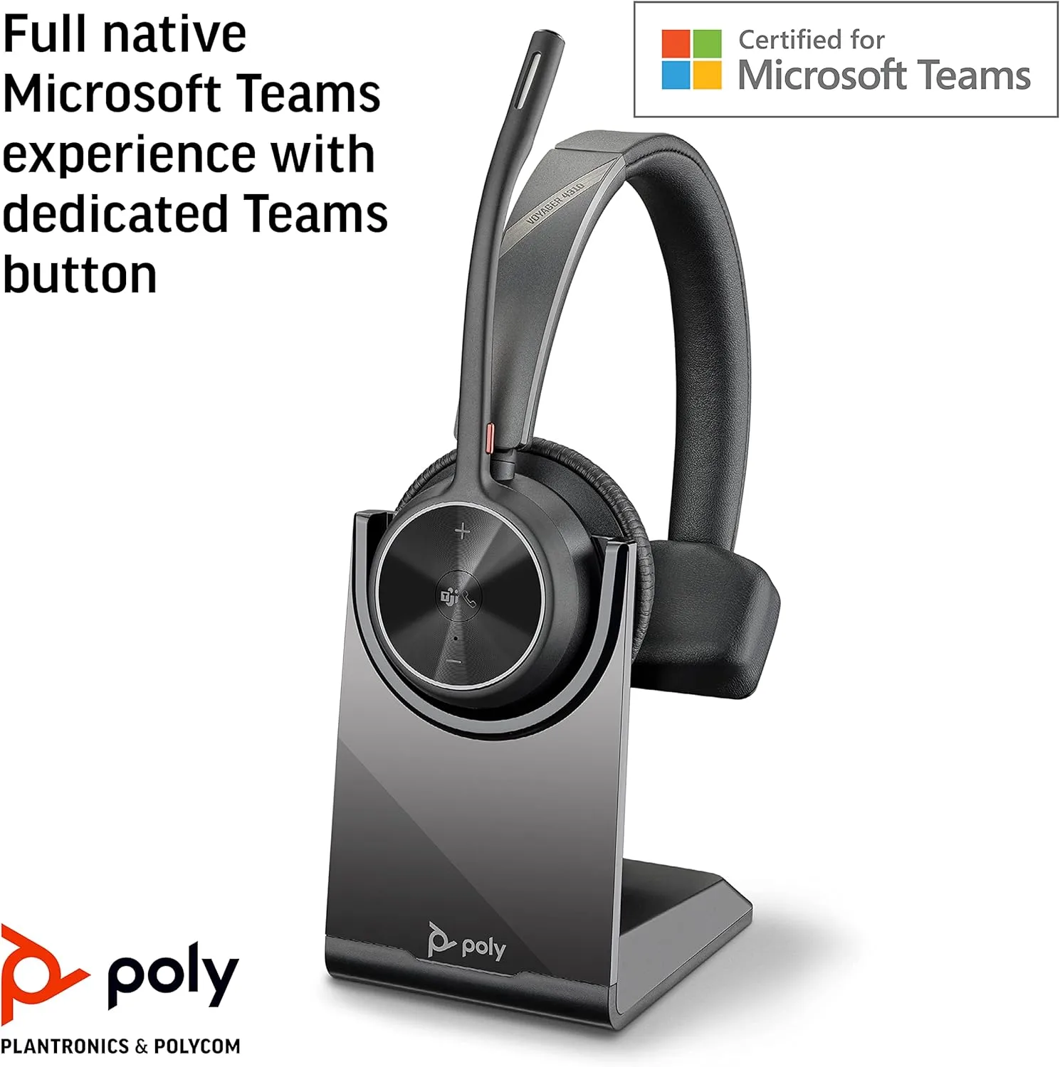 POLY Voyager 4310 UC Wireless Single-Ear Headset