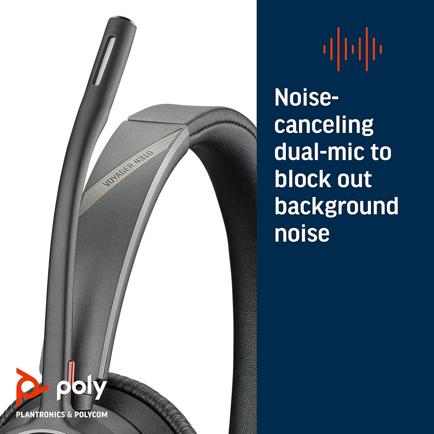 POLY Voyager 4310 UC Wireless Single-Ear Headset
