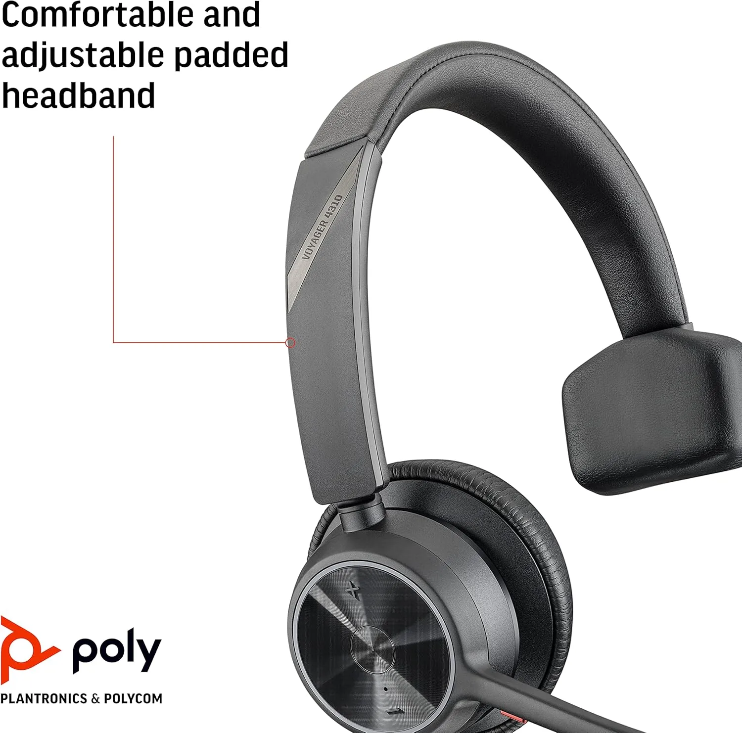 POLY Voyager 4310 UC Wireless Single-Ear Headset
