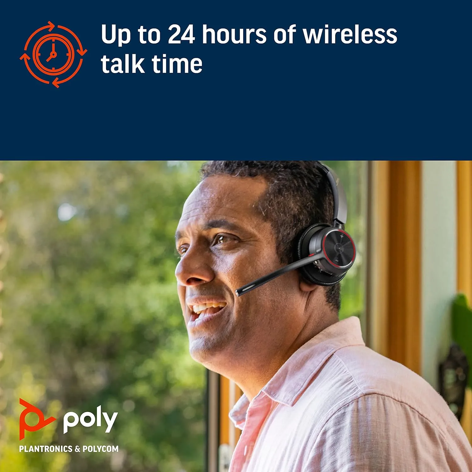 POLY Voyager 4320 UC Wireless Headset with BT700 Adapter