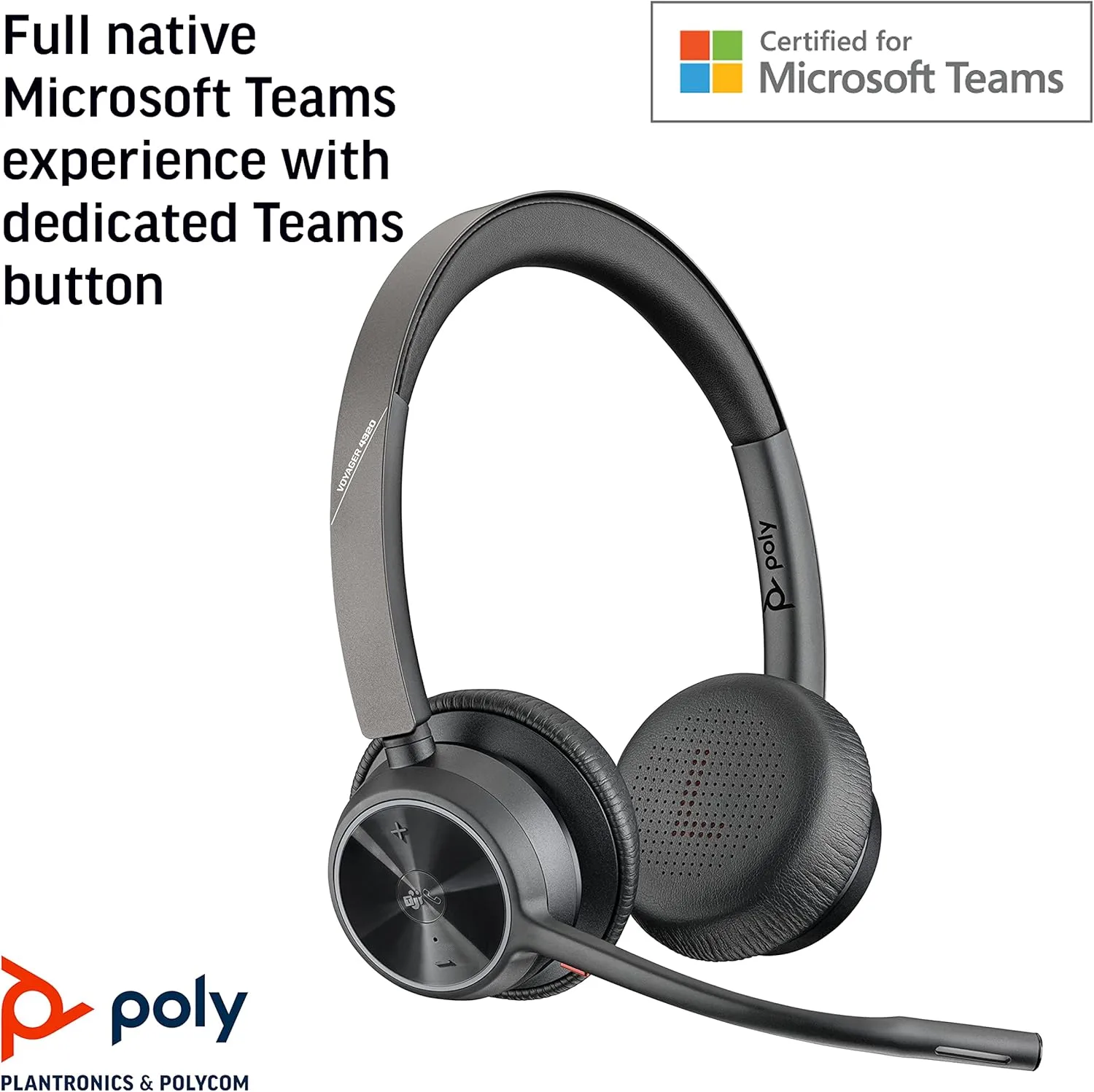 POLY Voyager 4320 UC Wireless Stereo Headset