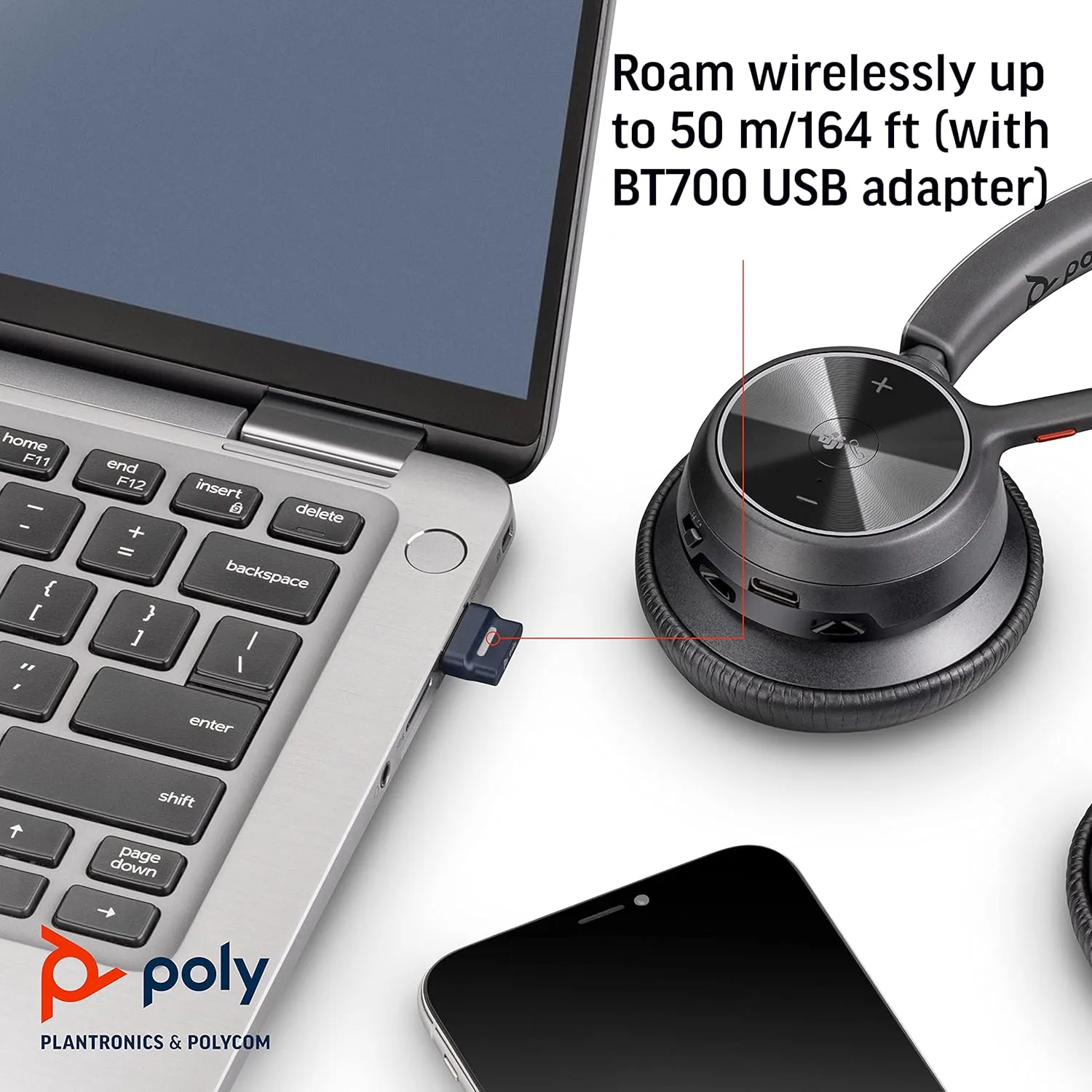 POLY Voyager 4320 UC Wireless Stereo Headset