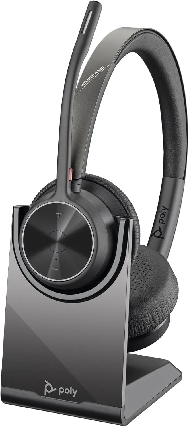 Poly Voyager 4320 UC Wireless Headset with Charge Stand and BT700 USB-A Adapter