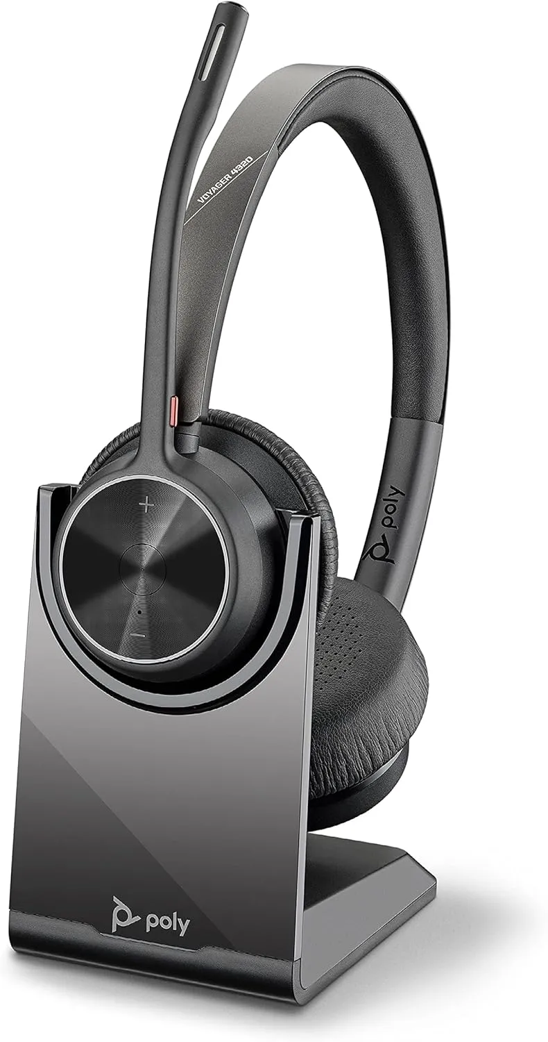 Poly Voyager 4320 UC Wireless Headset with Charge Stand and BT700 USB-A Adapter
