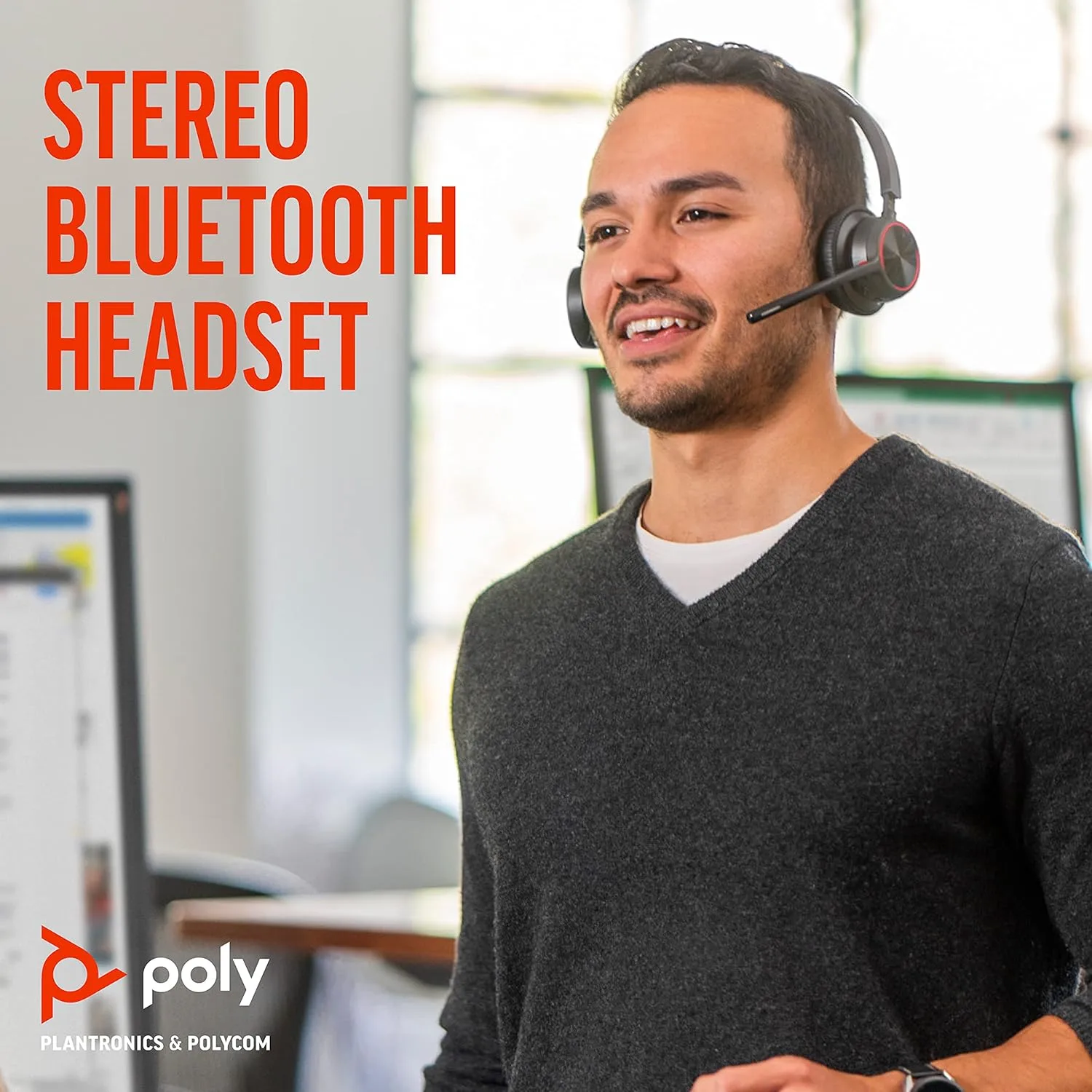 Poly Voyager 4320 UC Wireless Headset with Charge Stand and BT700 USB-A Adapter