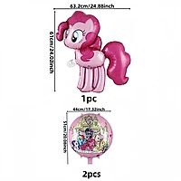 Pony PinkiePie theme Foil balloons - 5 Pcs. Set