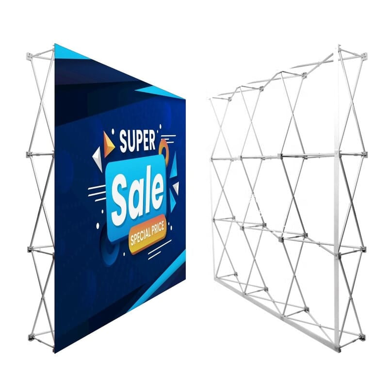 Fabric Pop Up Stand With Soft Case 3 x 3-225/225/30/30