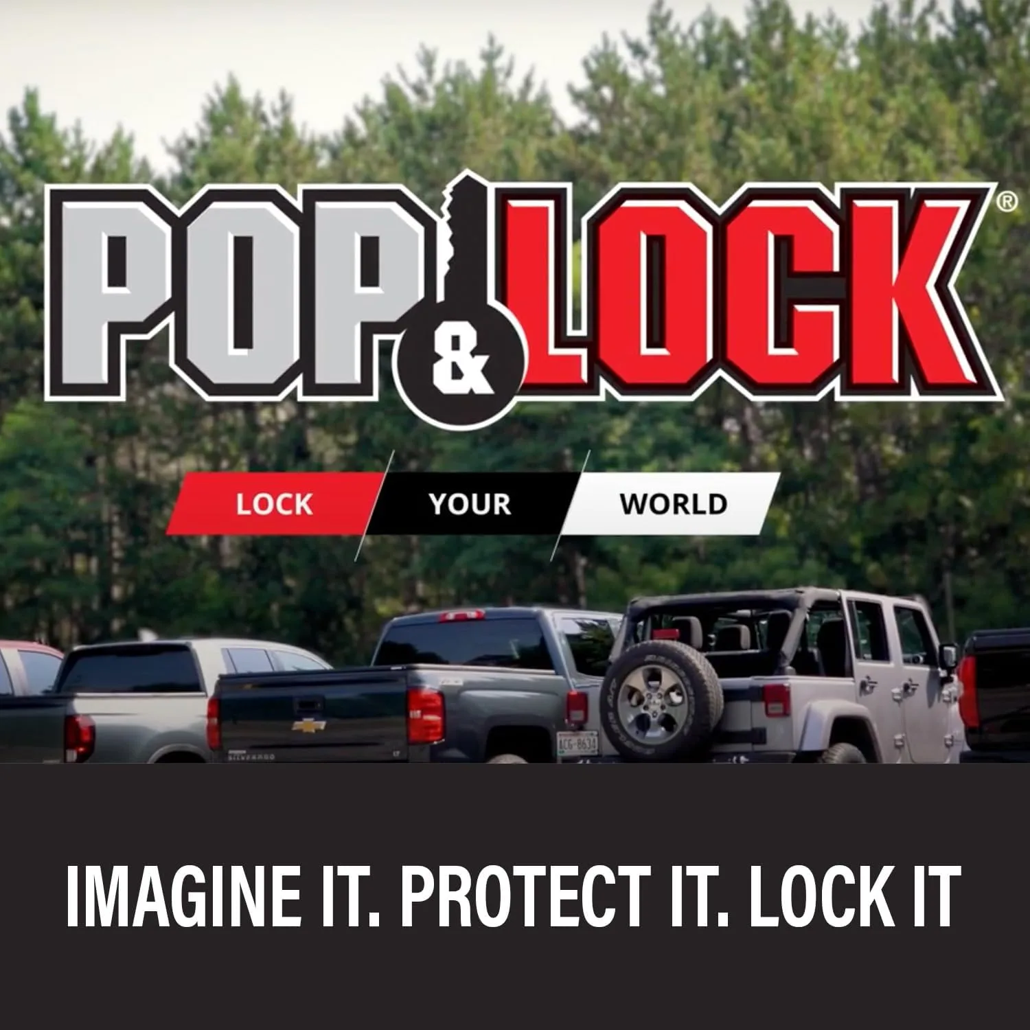 Pop & Lock Manual Tailgate Lock for Chevy Silverado & GMC Sierra 1999-2007 (Black, PL1100)