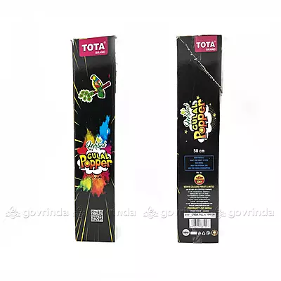 TOTA Herbal Gulal Popper | Vibrant Holi Color Blast (50cm, 4 x 100g, Multicolor)