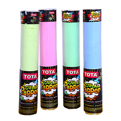 TOTA Herbal Gulal Popper | Vibrant Holi Color Blast (30cm, 4 x POP Multicolor)