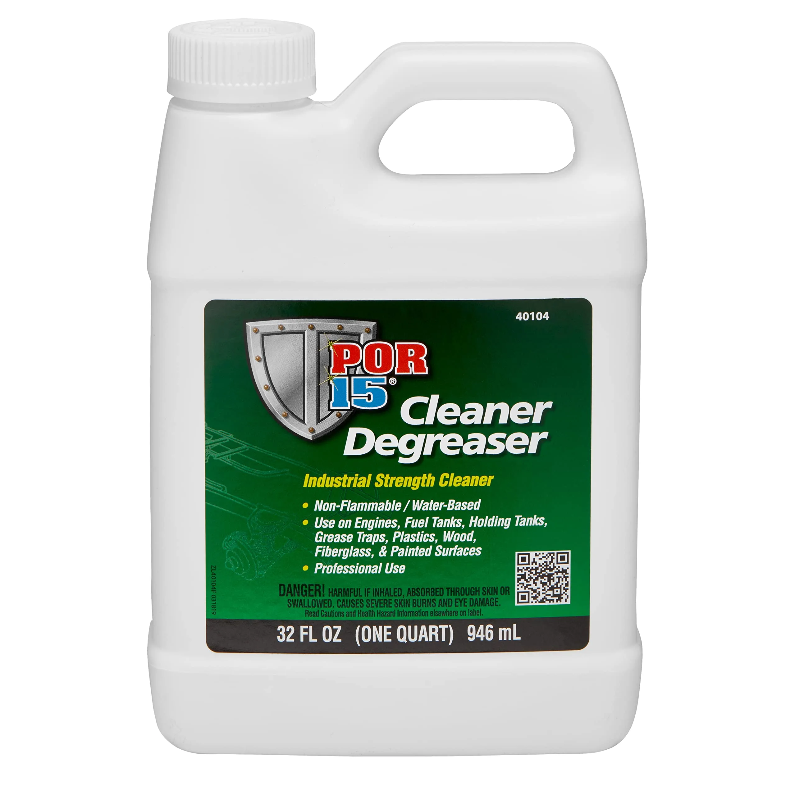 POR-15 Cleaner Degreaser, Non-flammable and Water Based, Removes Grease, Oil and Surface Debris, 1-quart 32 Fl Oz (Pack of 1)