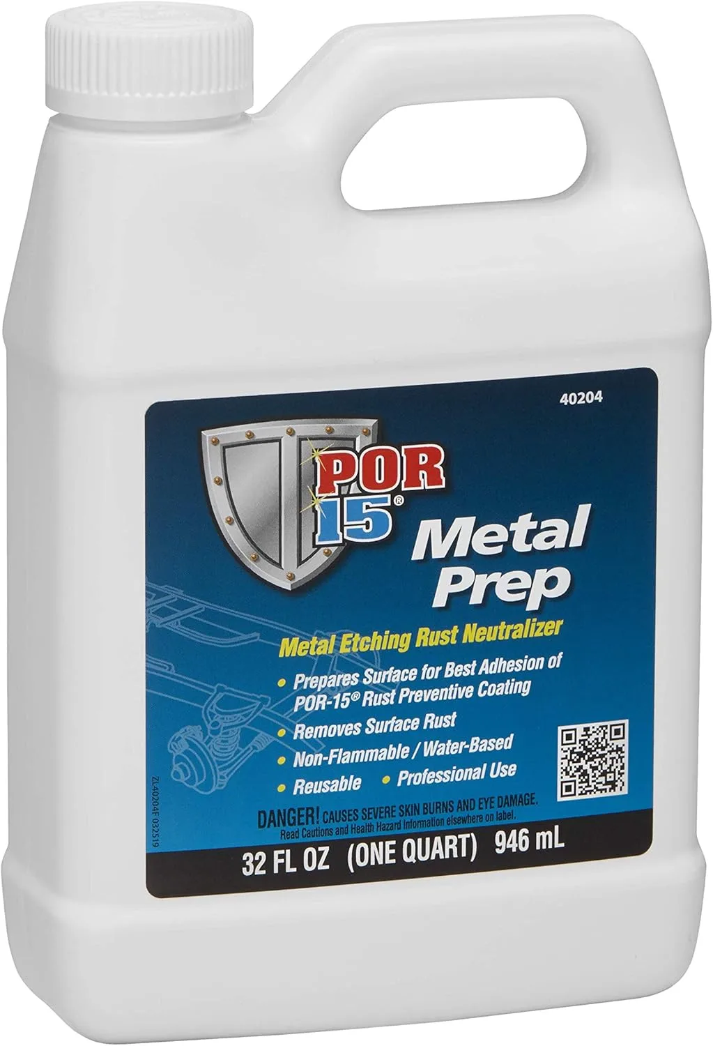 POR-15 Metal Prep, Metal Etching Rust Neutralizer, Non-flammable and Water-based, 32 Fluid Ounces, 1-quart 32 Fl Oz (Pack of 1) Neutralizer