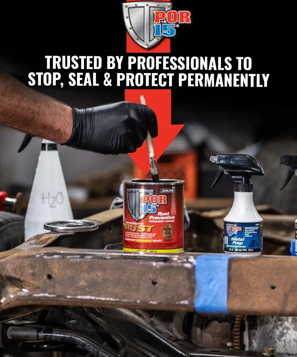 POR-15 Six Pack Rust Preventive Coating, 4 fl oz, Gloss Black