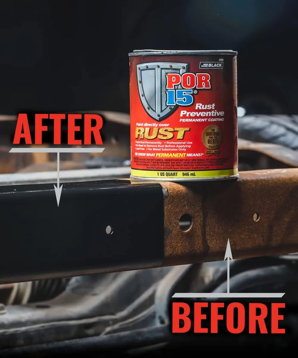 POR-15 Six Pack Rust Preventive Coating, 4 fl oz, Gloss Black