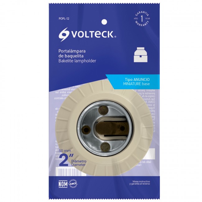 Portalámpara de baquelita, tipo anuncio, Volteck - POPL-12 / 46517