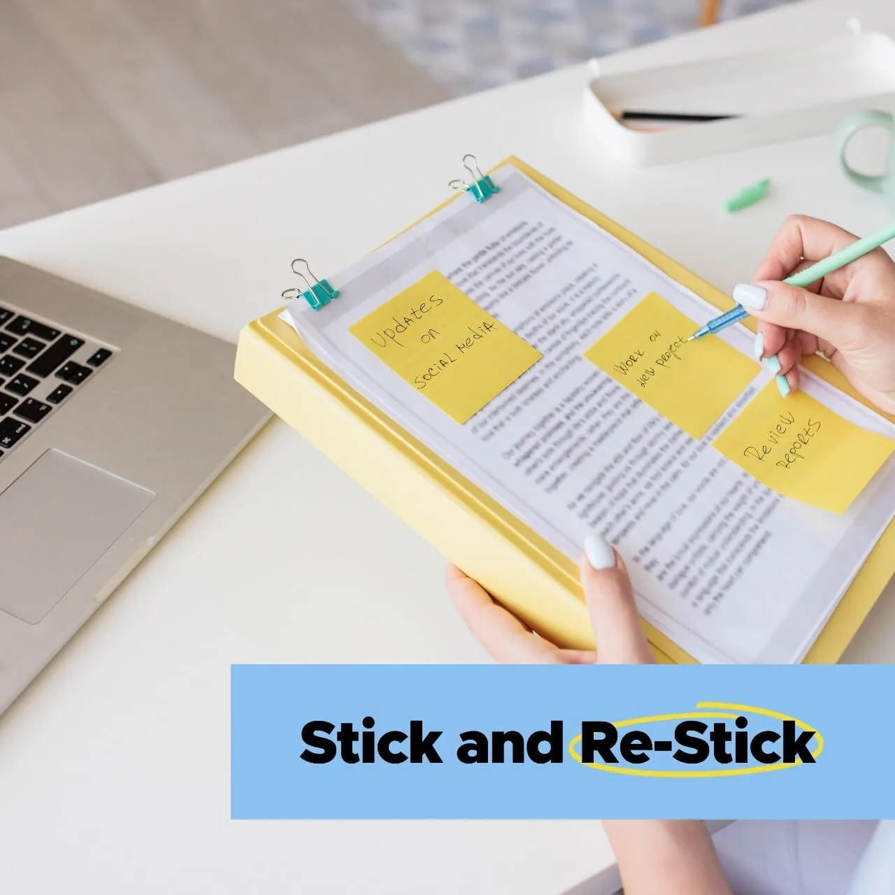 Post-it 100% Recycled Paper Super Sticky Notes