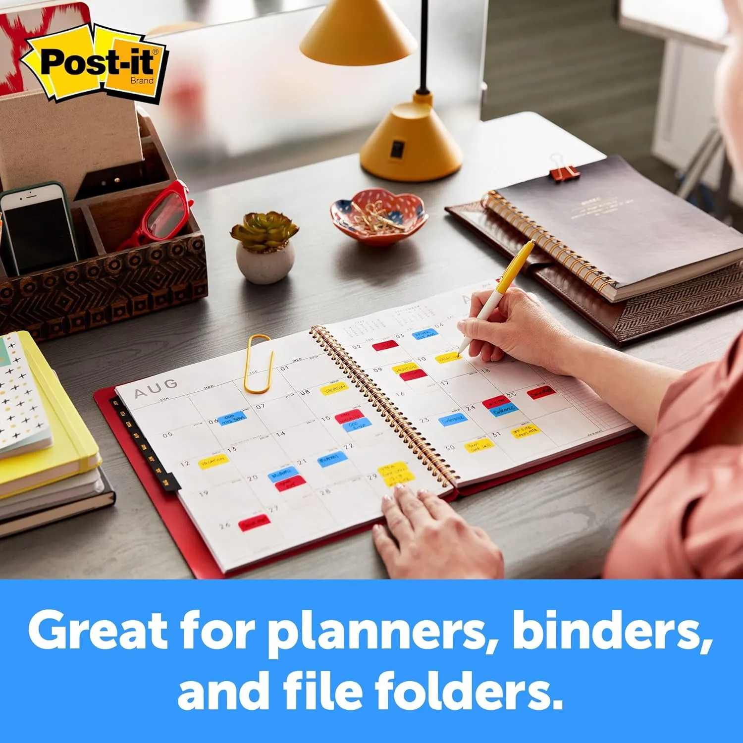 Post-it Tabs Value Pack, Assorted Primary Colors, 1 in and 2 in Sizes, 114 Tabs/Pack (686-VAD2)