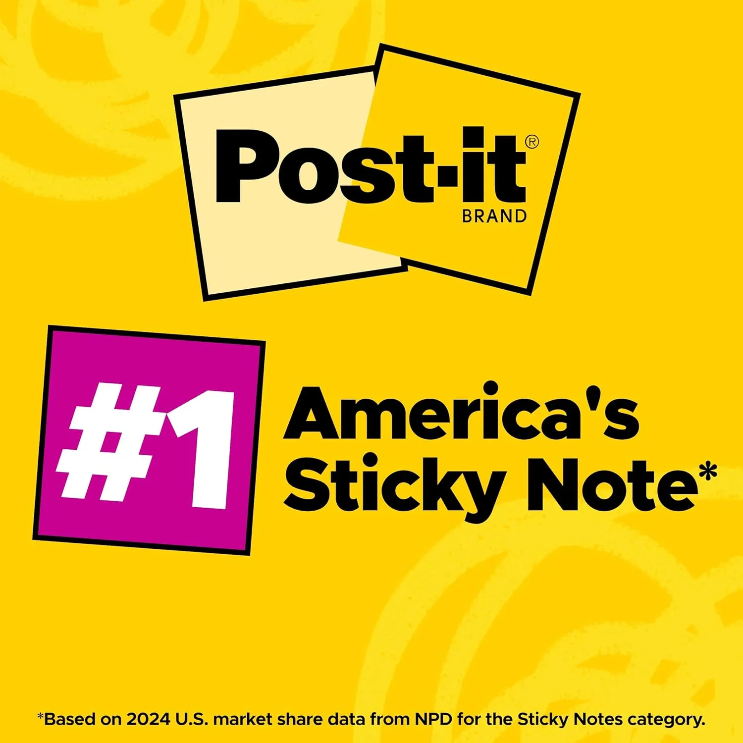 Post-it Greener Notes, 3 in x 3 in, 24 Pads, Canary Yellow (654R-24CP-CY)