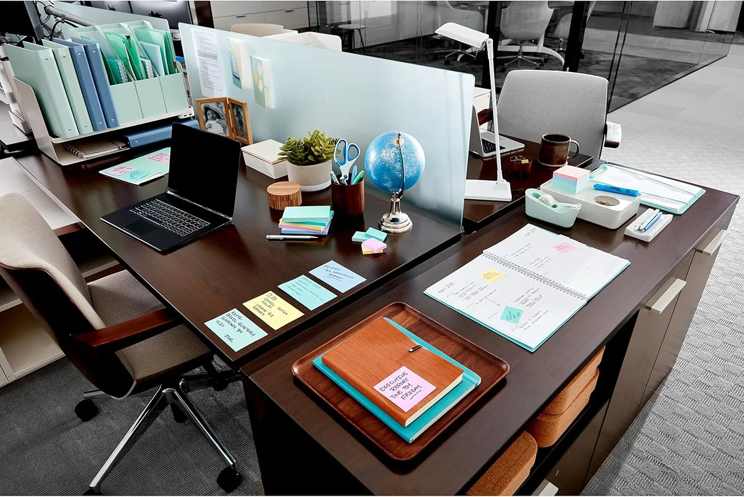 Post-it Notes, 3 in x 3 in, 12 Sticky Note Pads, 100 Sheets per Pad, Beachside Café Collection, School Supplies and Office Products