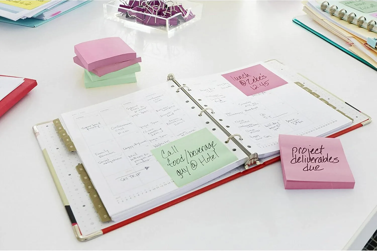 Post-it Notes, 3 in x 3 in, 12 Sticky Note Pads, 100 Sheets per Pad, Beachside Café Collection, School Supplies and Office Products