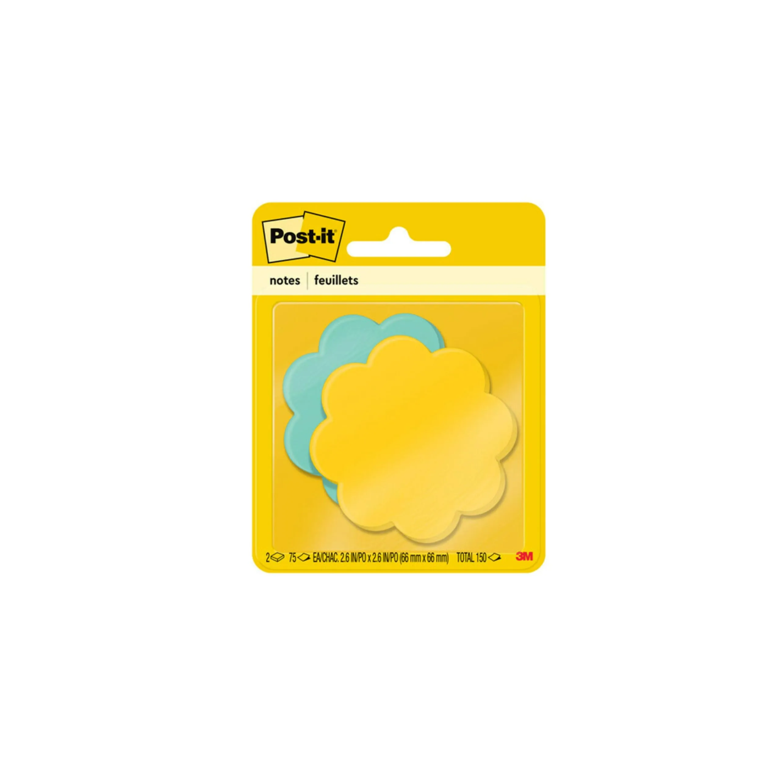 Post-it Notes Super Sticky Die-Cut Shapes, 3 x 3 in, 2 Pads