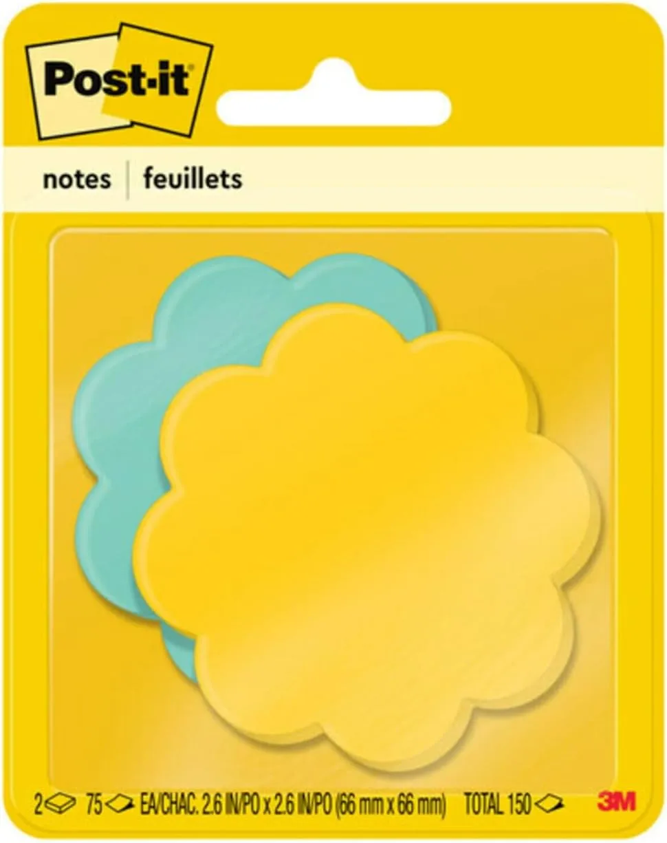 Post-it Notes Super Sticky Die-Cut Shapes, 3 x 3 in, 2 Pads