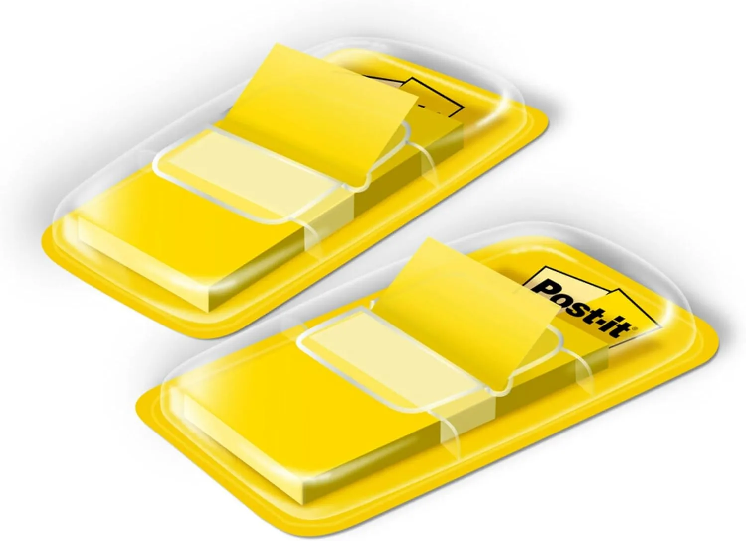 Post-it Flags, 50/Dispenser, 2 Dispensers/Pack, 1 in Wide, Yellow (680-YW2) 100 Flags Yellow