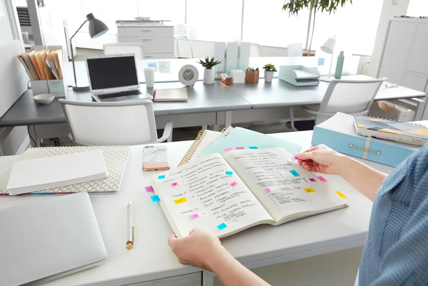 POST-IT Flags High Volume Desk Grip Dispenser, 1 in Wide, 200 Flags