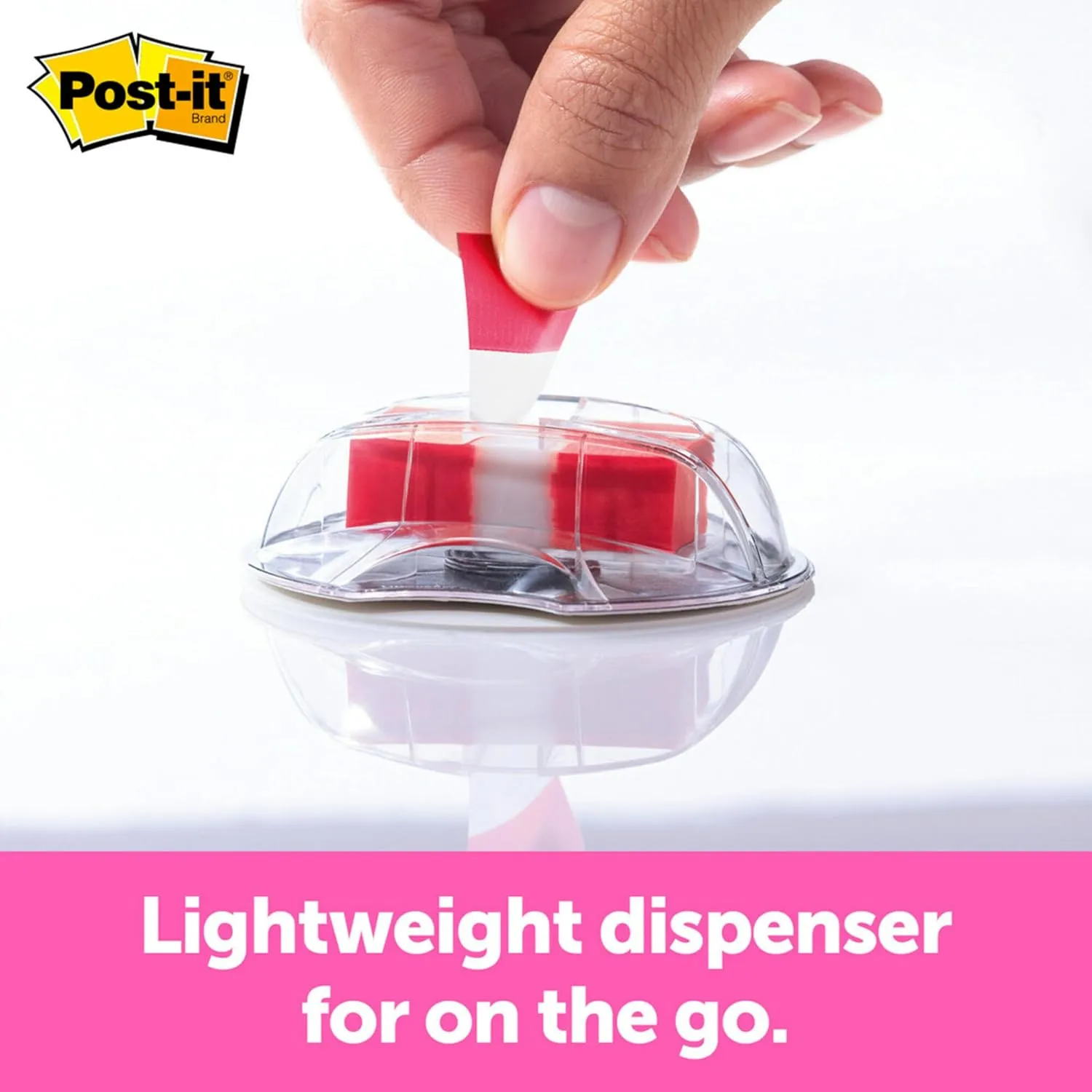 POST-IT Flags High Volume Desk Grip Dispenser, 1 in Wide, 200 Flags