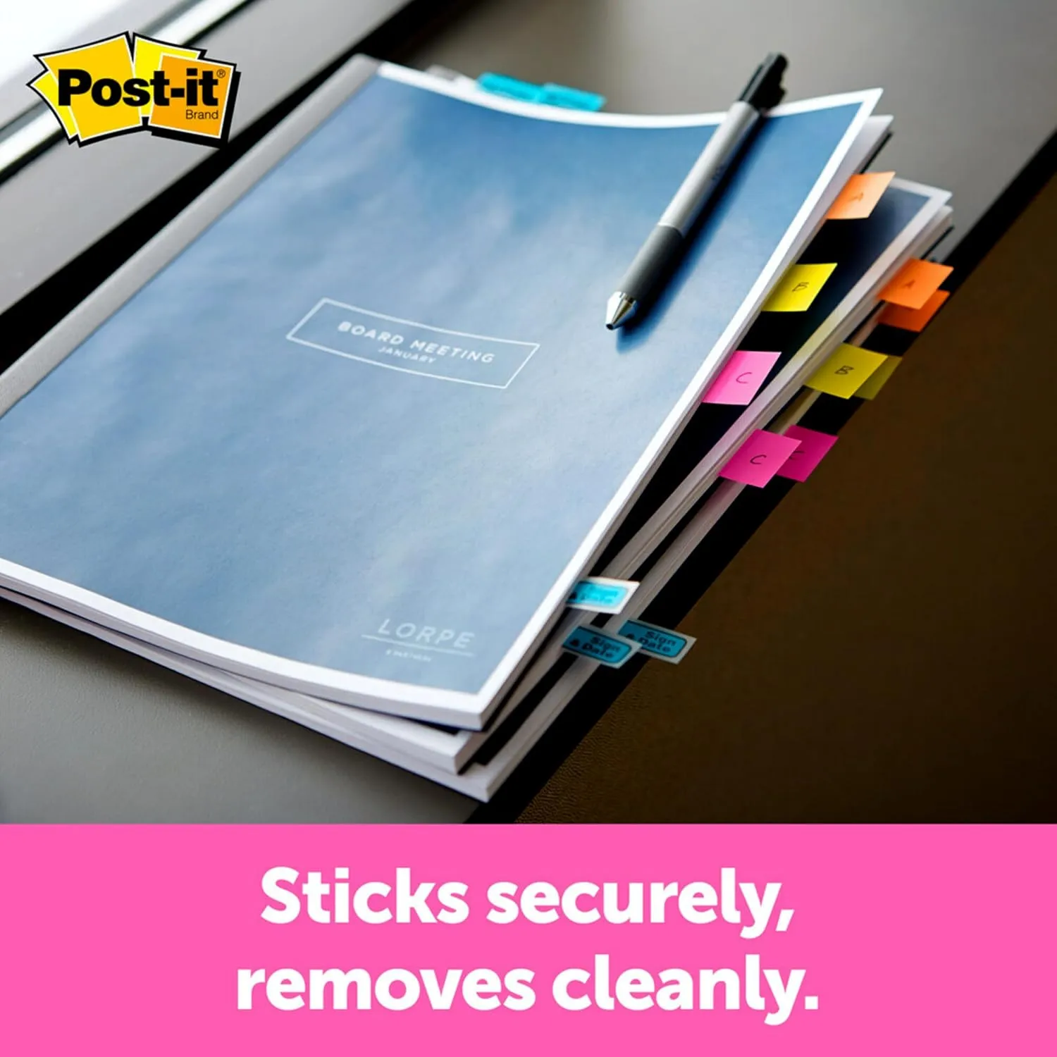 POST-IT Flags High Volume Desk Grip Dispenser, 1 in Wide, 200 Flags