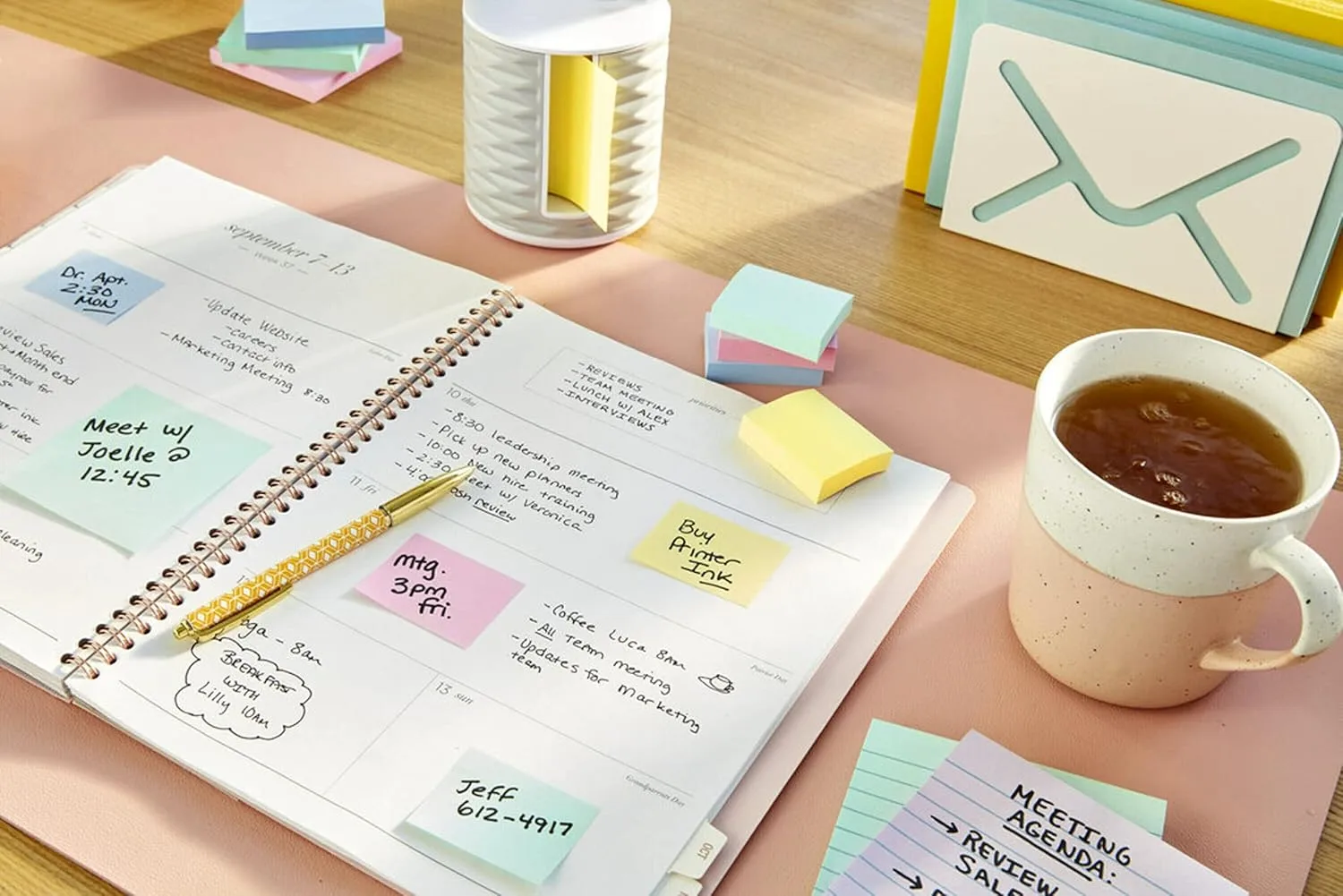Post-it Greener Notes, 3x3 in, 12 Pads, Sweet Sprinkles, 100% Recycled (654-RP-A)
