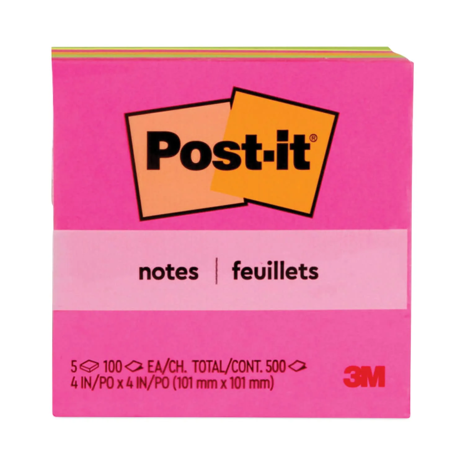 Post-it Notes Poptimistic Color Collection, 4 x 4 in, 5 Count (6755AN)