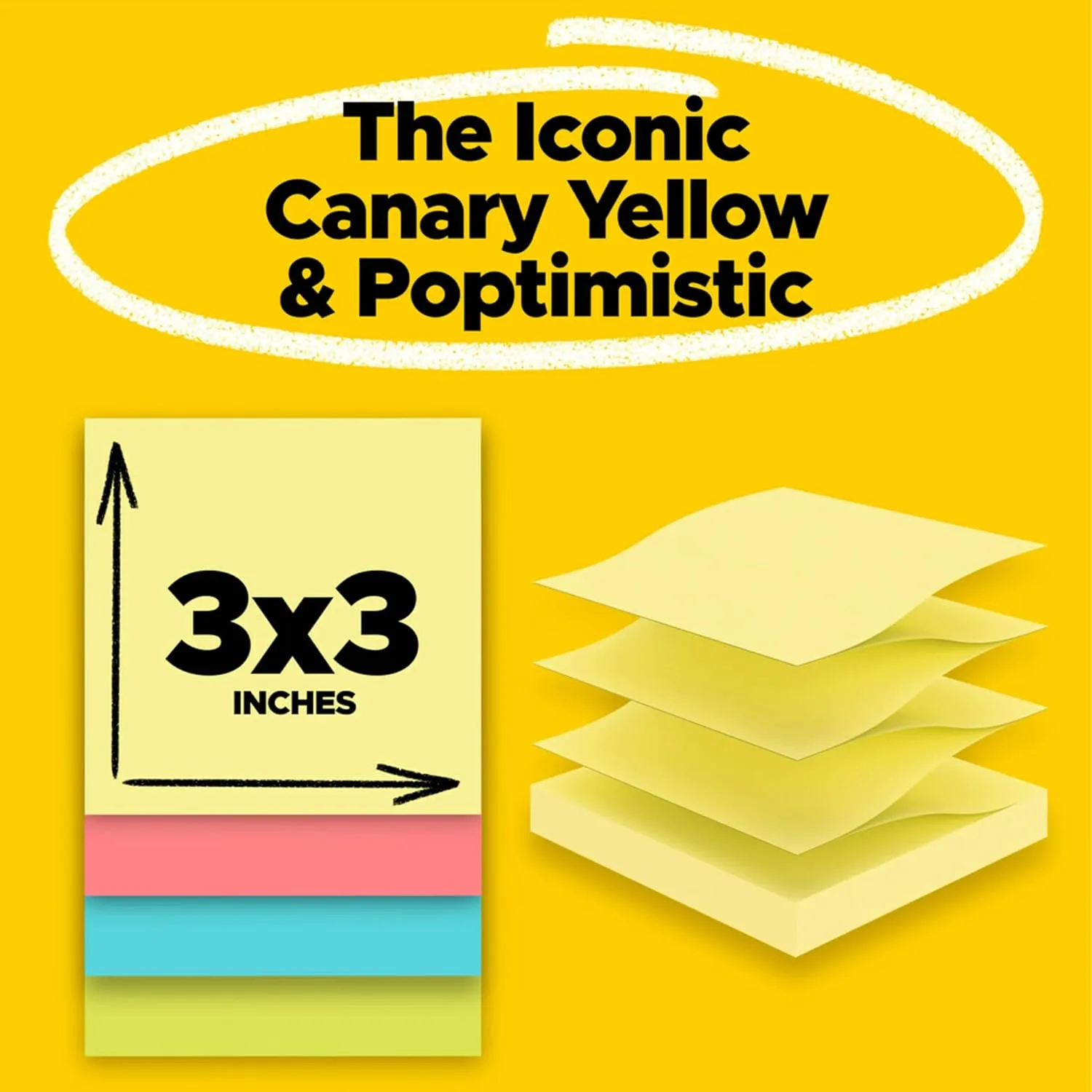 Post-it Pop-up Dispenser Notes, 3 in x 3 in