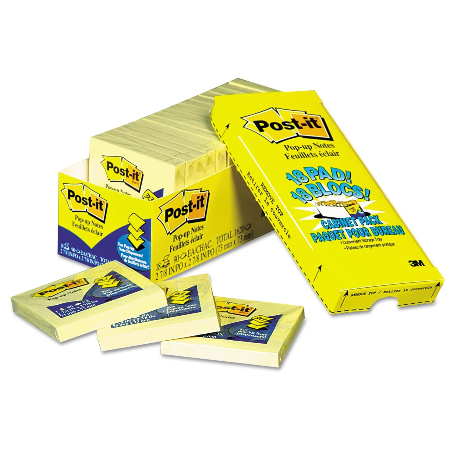 Post-it Pop-up Dispenser Notes, 3 in x 3 in