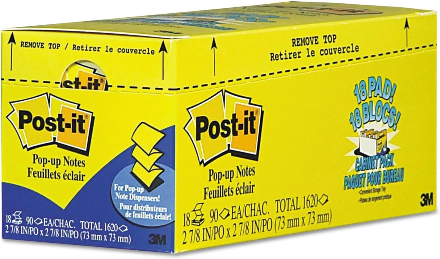 Post-it Pop-up Dispenser Notes, 3 in x 3 in