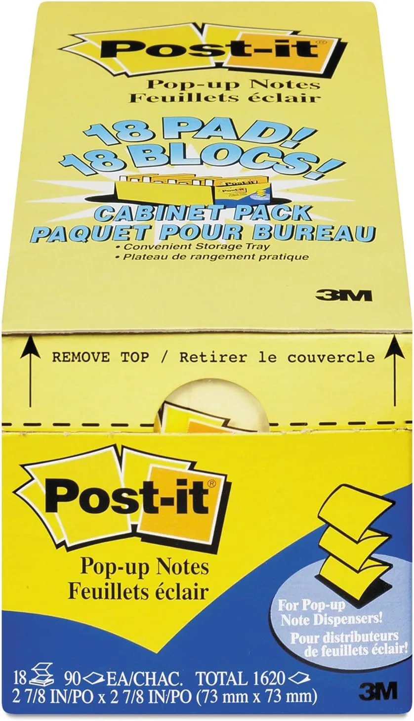 Post-it Pop-up Dispenser Notes, 3 in x 3 in