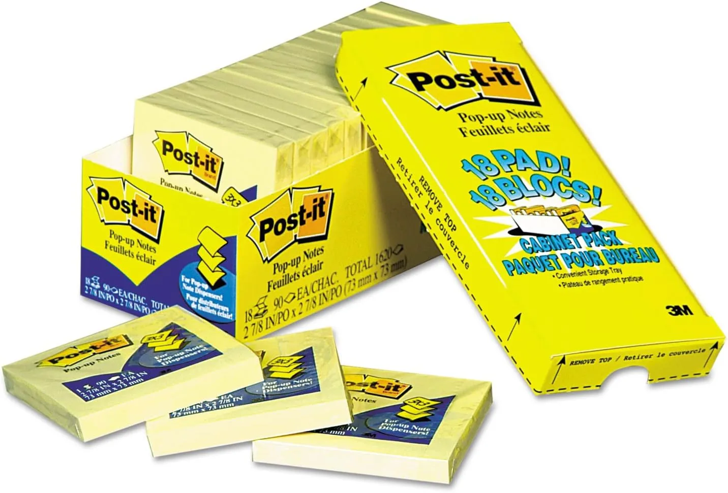 Post-it Pop-up Dispenser Notes, 3 in x 3 in