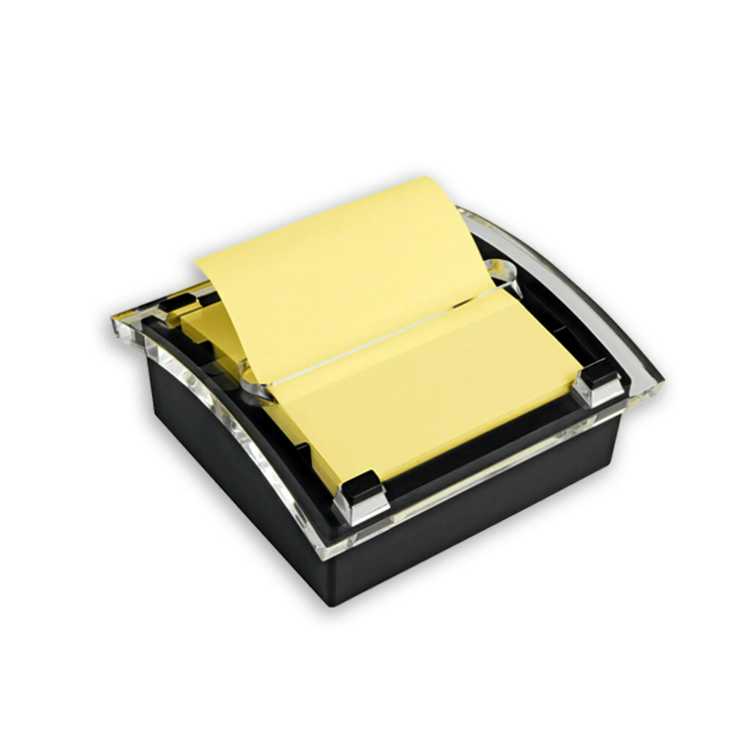 Post-it Pop-up Notes Dispenser, Organizes Desk & Keeps Notes Nearby, Black Base, Clear Top