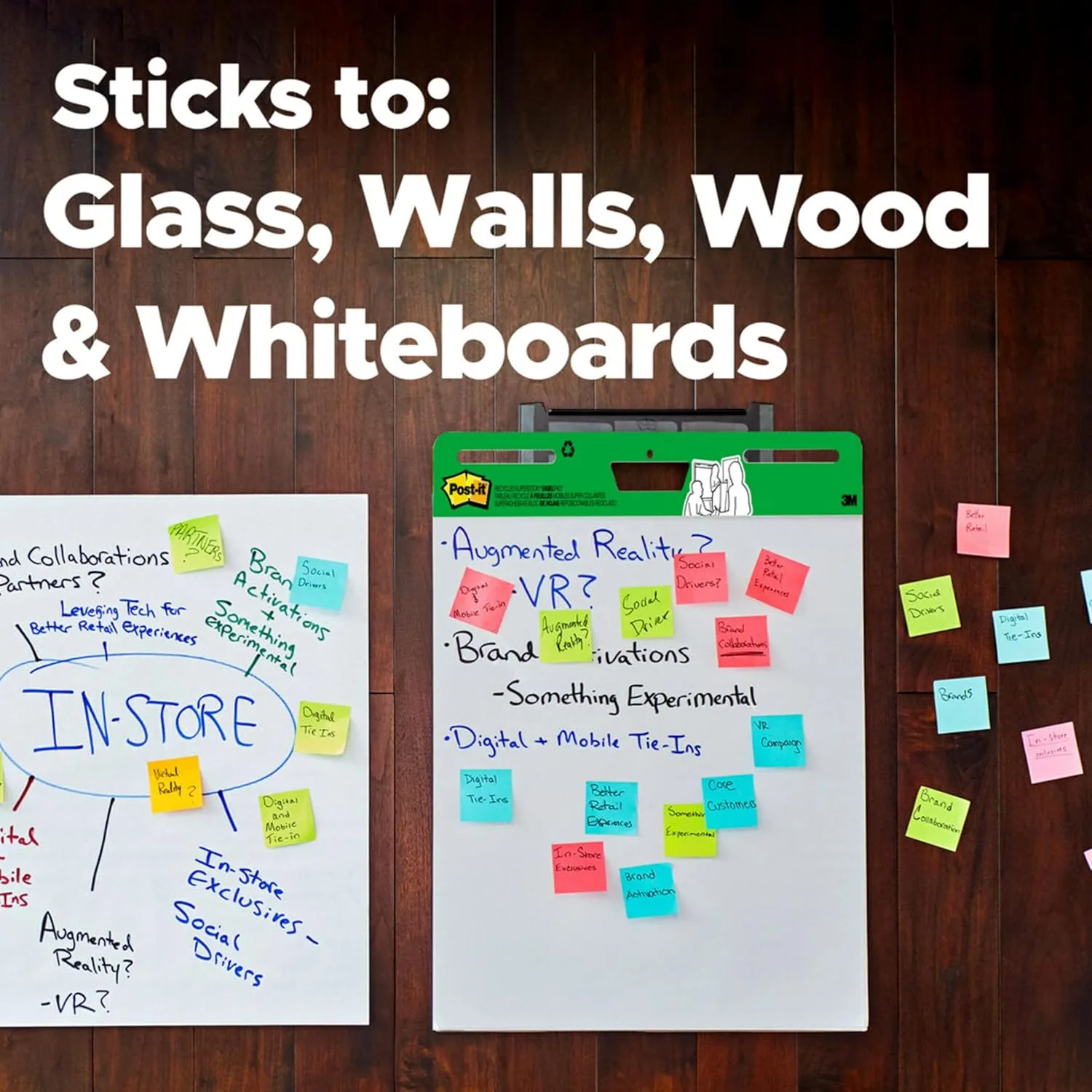 Post-it Easel Pad Made with Recycled Paper, 25 in x 30 in, White, 30 Sheets/Pad, 6 Pads/Pack (559RP-VAD6)