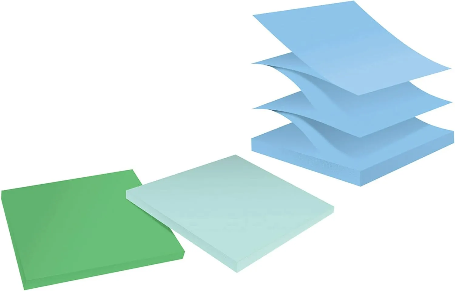 Post-it Super Sticky Pop-Up Notes, 3 x 3 in, 70 Sheets/Pad, Oasis Collection