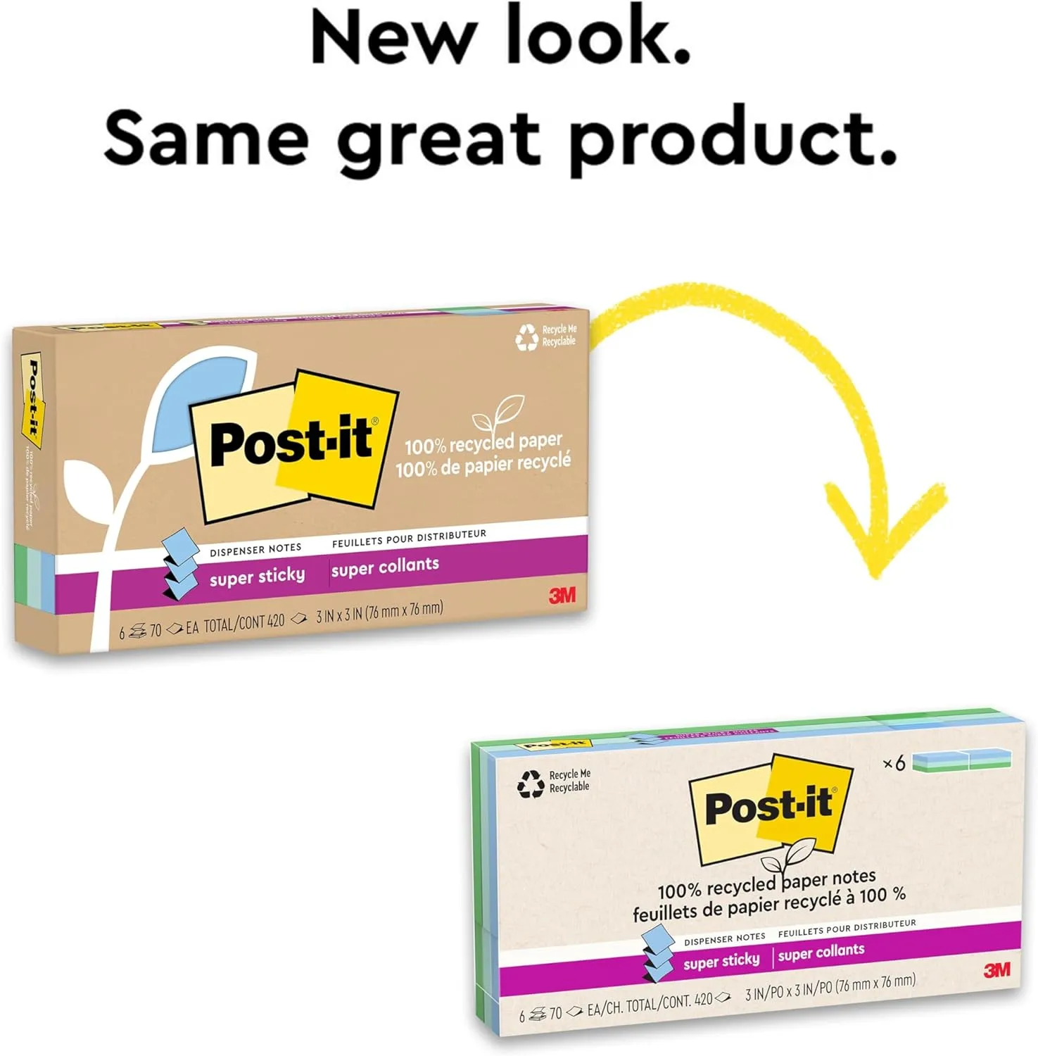 Post-it Super Sticky Pop-Up Notes, 3 x 3 in, 70 Sheets/Pad, Oasis Collection