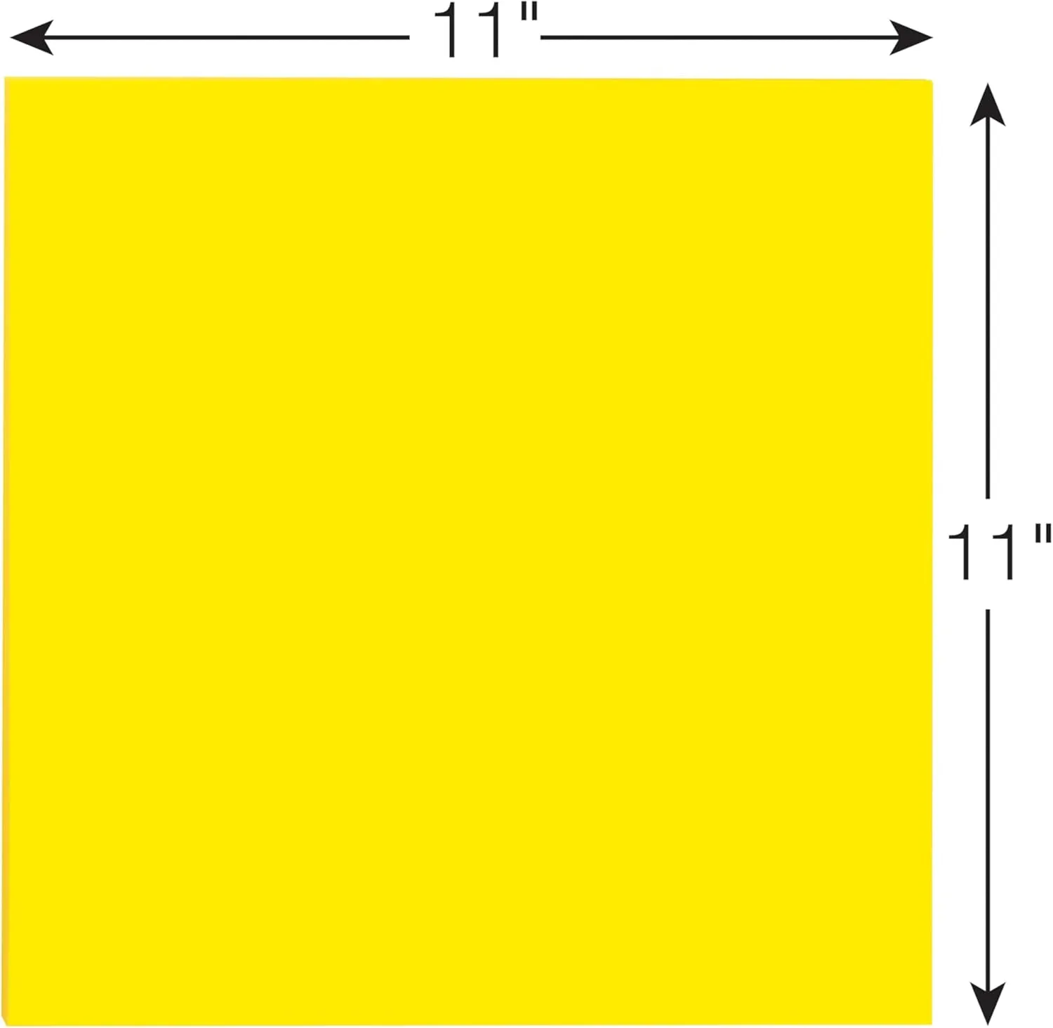 Post-it Super Sticky Big Notes, 11 in x 11 in, 1 Pad, 2X The Sticking Power, Yellow, Recyclable (BN11)