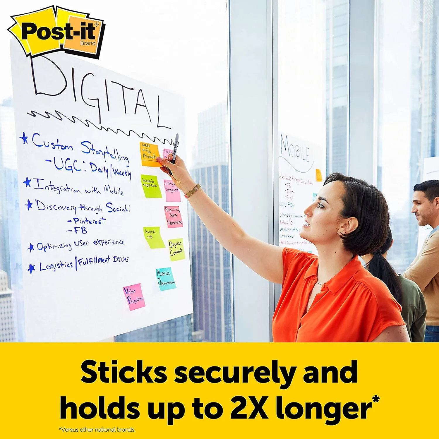 Post-it Super Sticky Easel Pads, 25in x 30in, 8 Pads, 30 Sheets/Pad, 30% Recycled, White