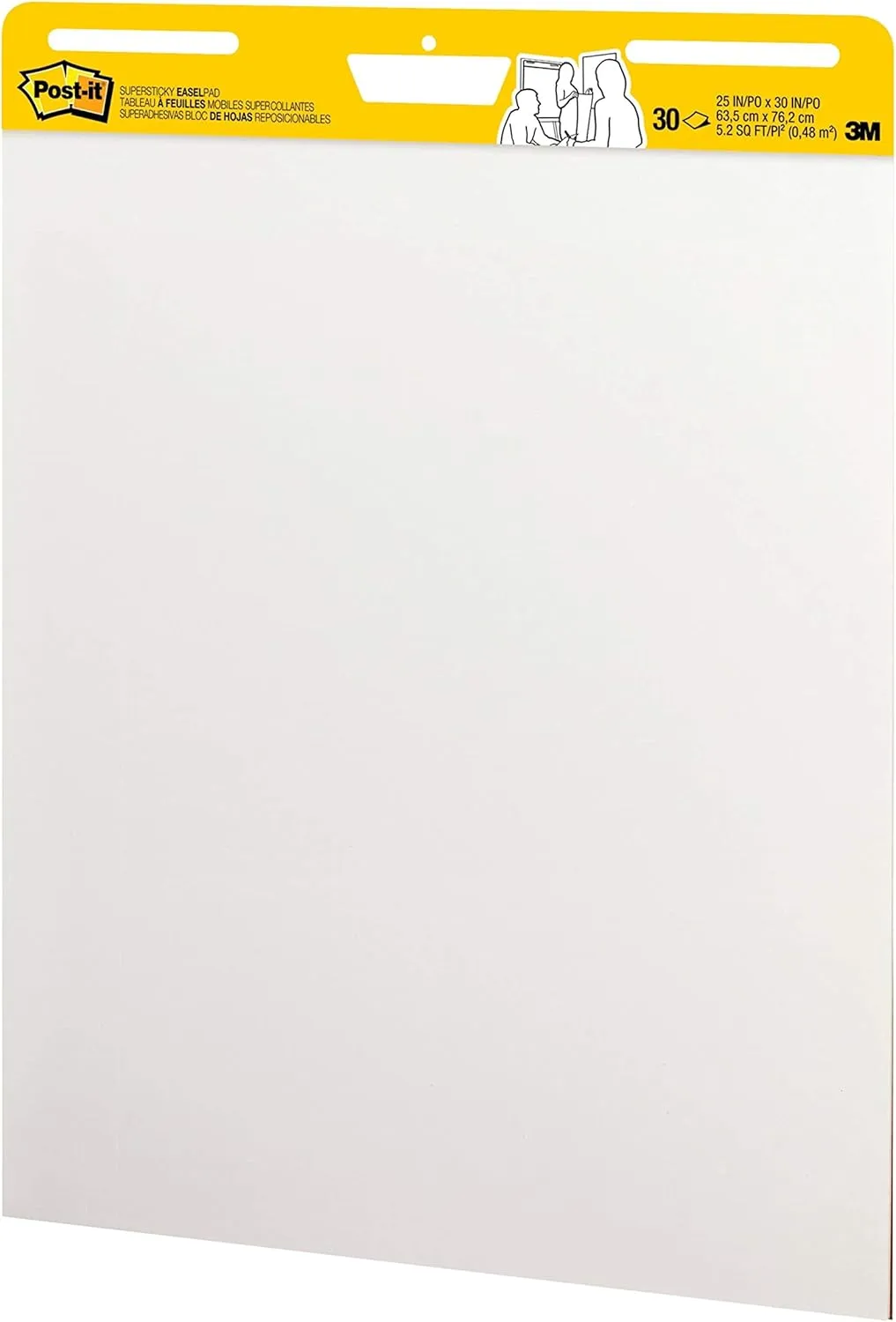 Post-it Super Sticky Easel Pad, 25 in x 30 in, White, 30 Sheets/Pad, 4 Pads/Pack, Great for Virtual Teachers and Students (559 VAD 4PK)