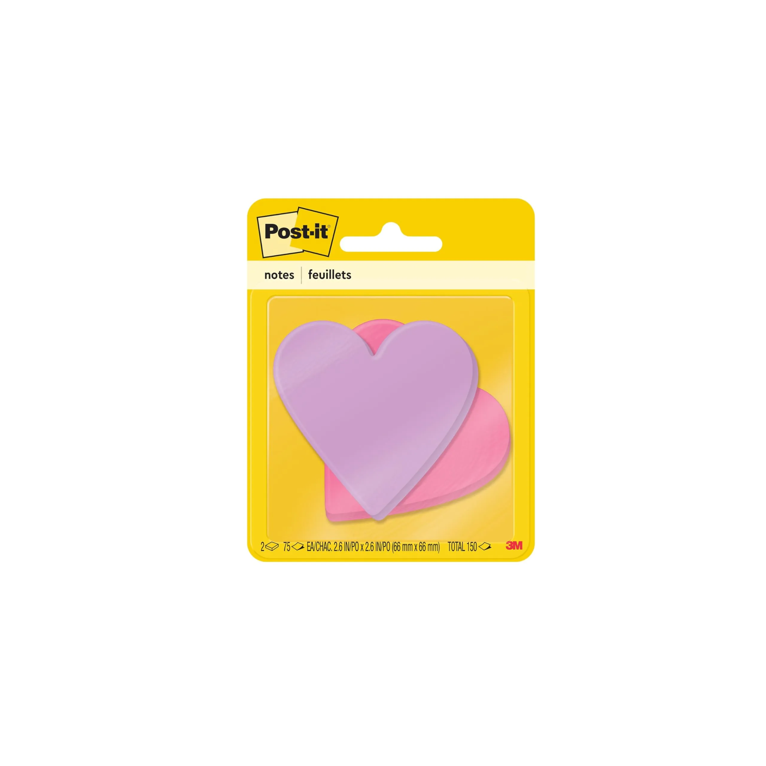 Post-it Notes Super Sticky Die-Cut Shapes, 3 x 3 in, 2 Pads