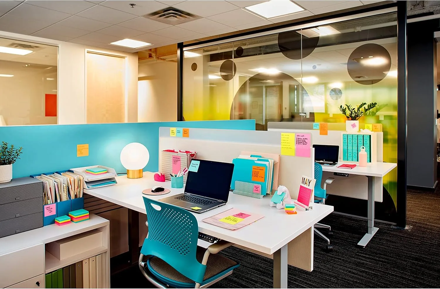 Post-it Super Sticky Notes, 3x3 in, 12 Pads, 2X The Sticking Power, Supernova Neons, Bright Colors, Recyclable (654-12SSMIA)