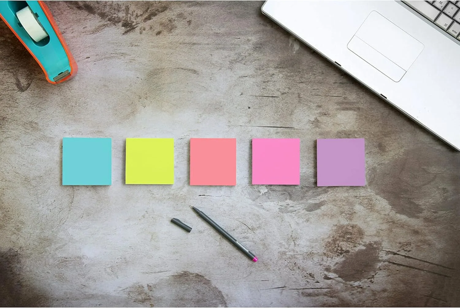 Post-it Super Sticky Notes, 3 x 3 in, Supernova Neons, 5 Pads/Pack